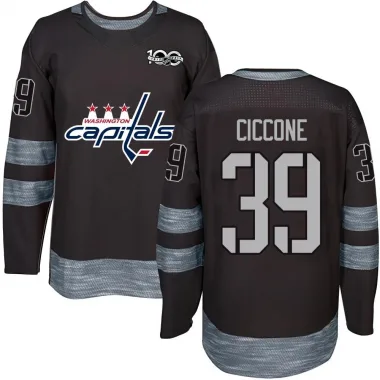 Authentic Enrico Ciccone Black Washington Capitals 1917-2017 100th Anniversary Jersey - Men's